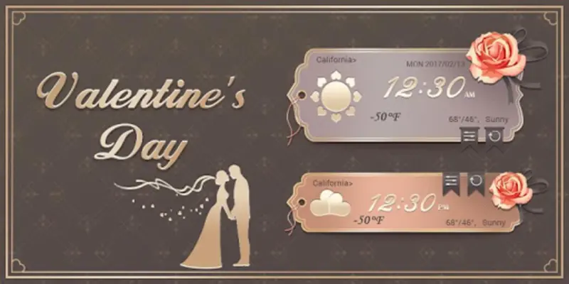 Valentine's Day GO Weather Widget Theme android App screenshot 0