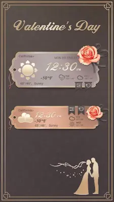 Valentine's Day GO Weather Widget Theme android App screenshot 1