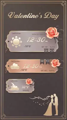 Valentine's Day GO Weather Widget Theme android App screenshot 2